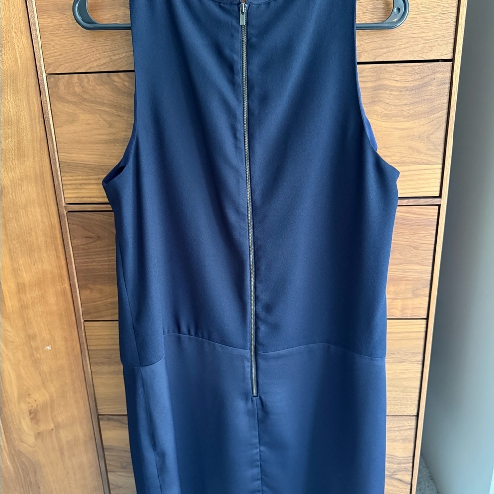 Banana Republic Crepe Swing Navy Dress Size‎ 12 - Picture 3 of 9